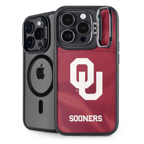 University of Oklahoma Red Jersey iPhone 15 Pro Kickstand Case
